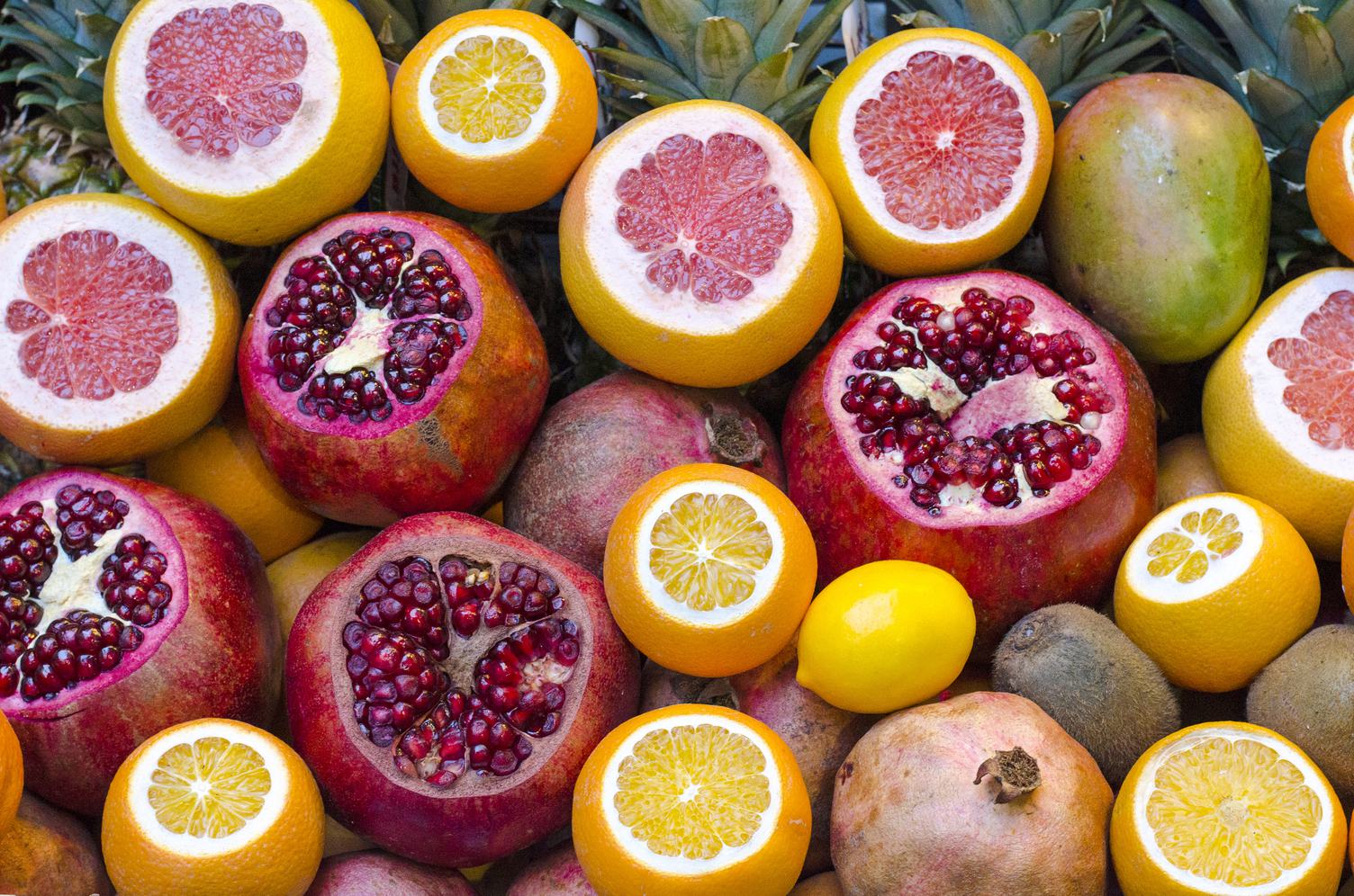 Mix of Fruits Background