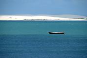 Canoe Floating on the Calm Water