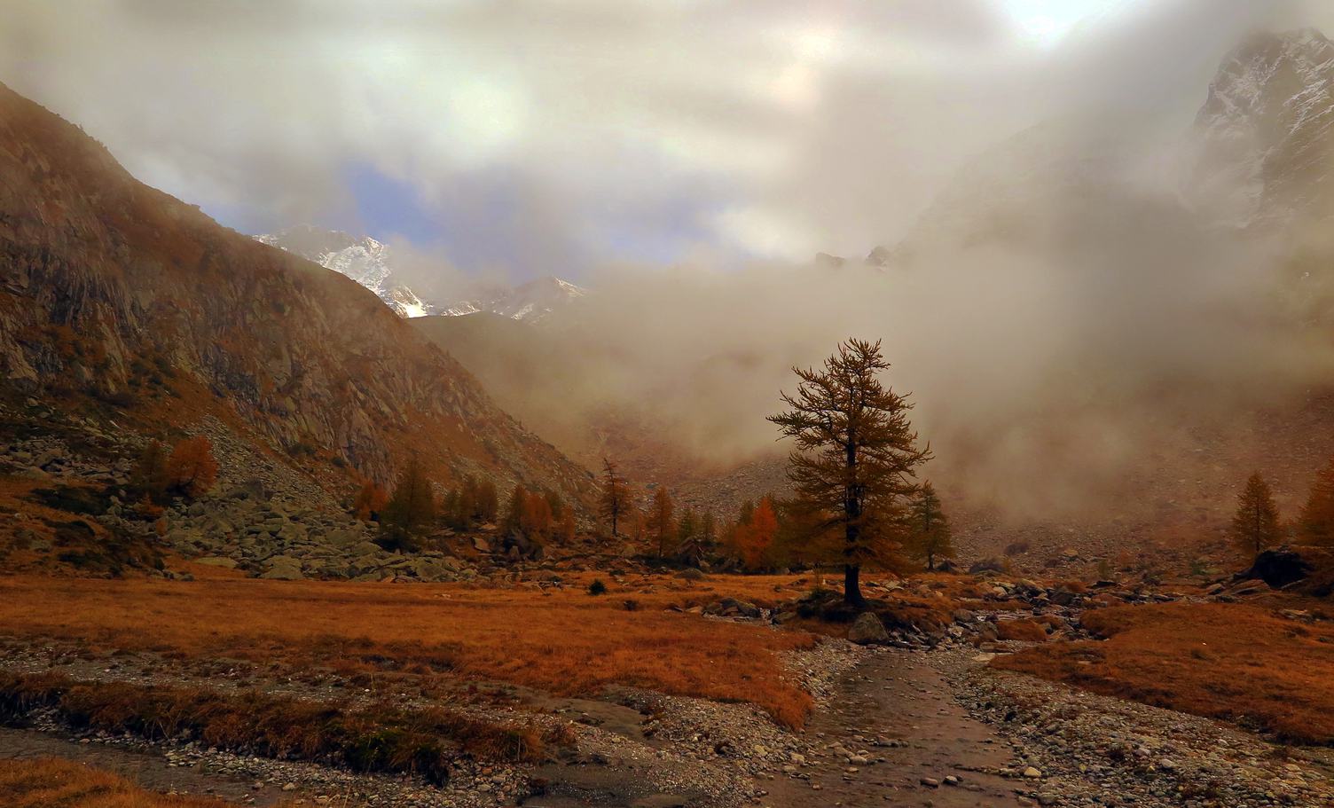 Autumn Mountain Landscape, Val Masino, Italy