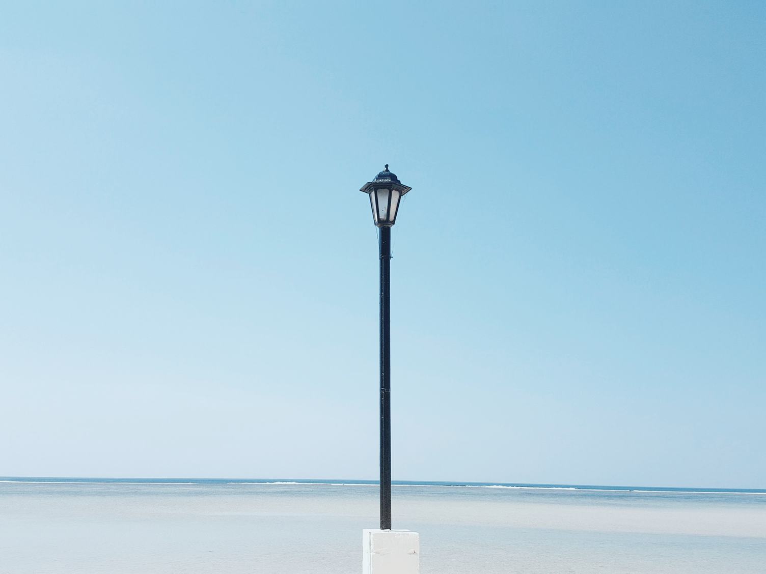 Coast with Lampposts