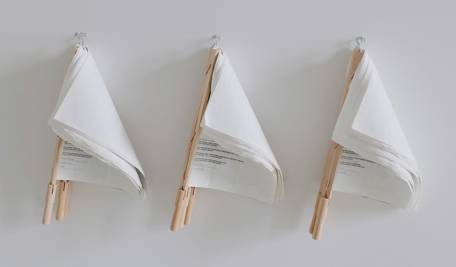 Hanging Menu on Hooks on the Wall