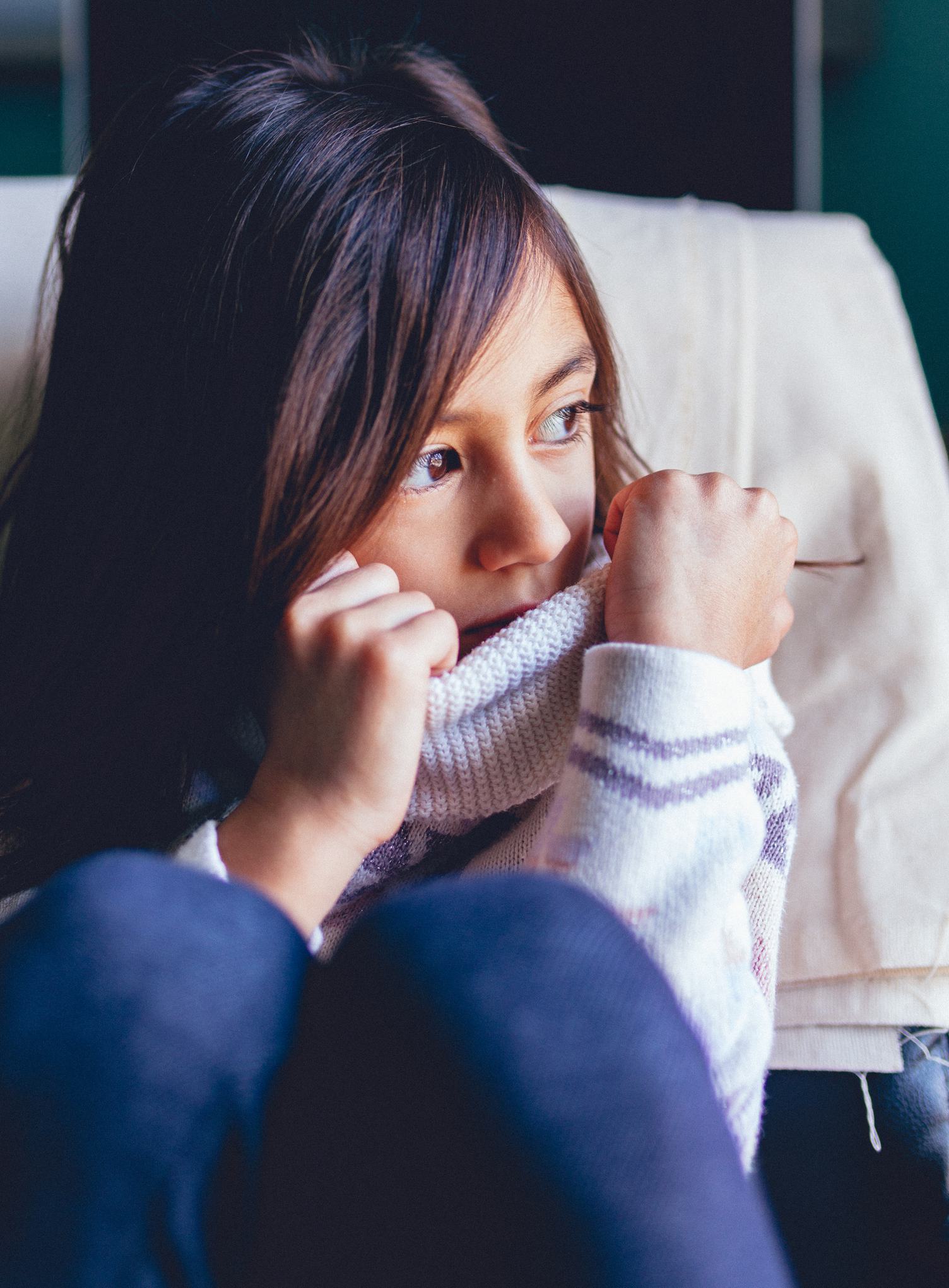 Brunette Girl Sitting