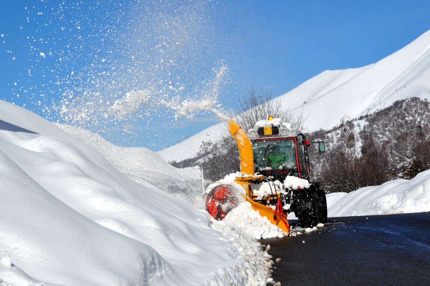 Snowplow Removing Snow