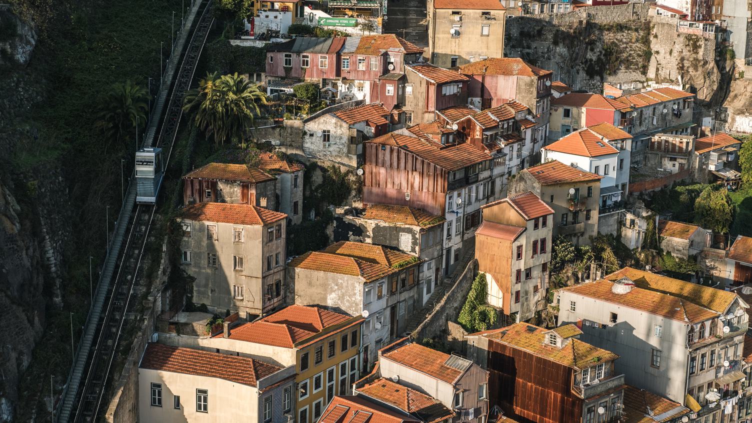 Buildings on the Hill, Porto Portugal