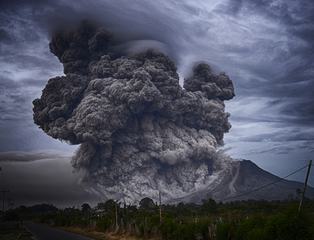 Volcano Eruption, Mount Sinabung, Indonesia