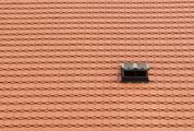 Red Tile Roof with Small Window