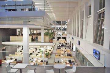 The Interior of a Large Open Space Office