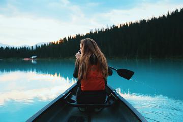 Woman in a Canoe, Lake Louise, Canada
