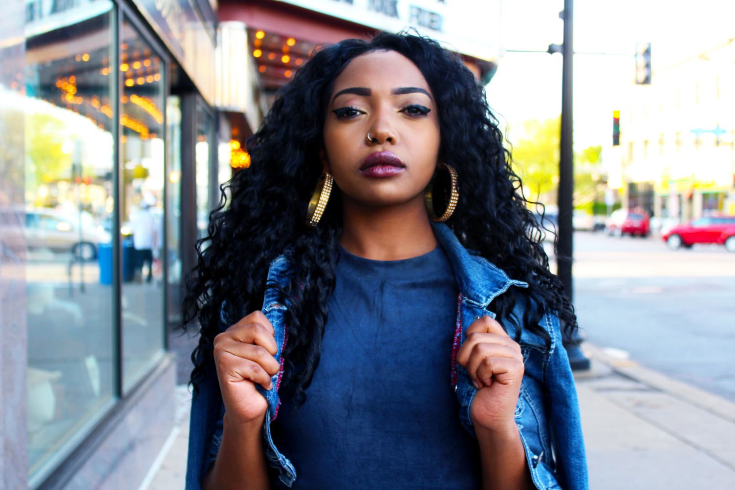 Portrait of Proud African American Woman Outdoors