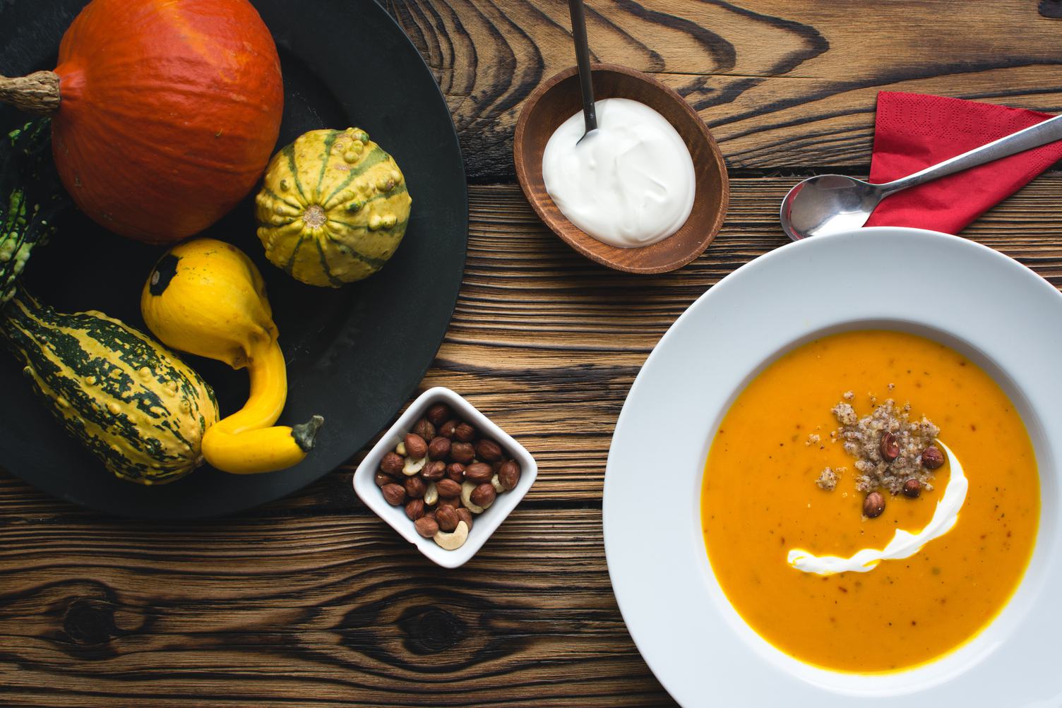 Pumpkin Soup with Hazelnuts