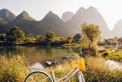 Bicycle on the River, Yangshuo, Guilin, China