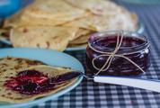 Traditional Pancakes with Jam