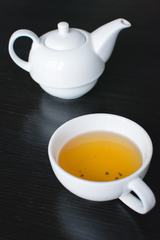 Tea in a White Teapot