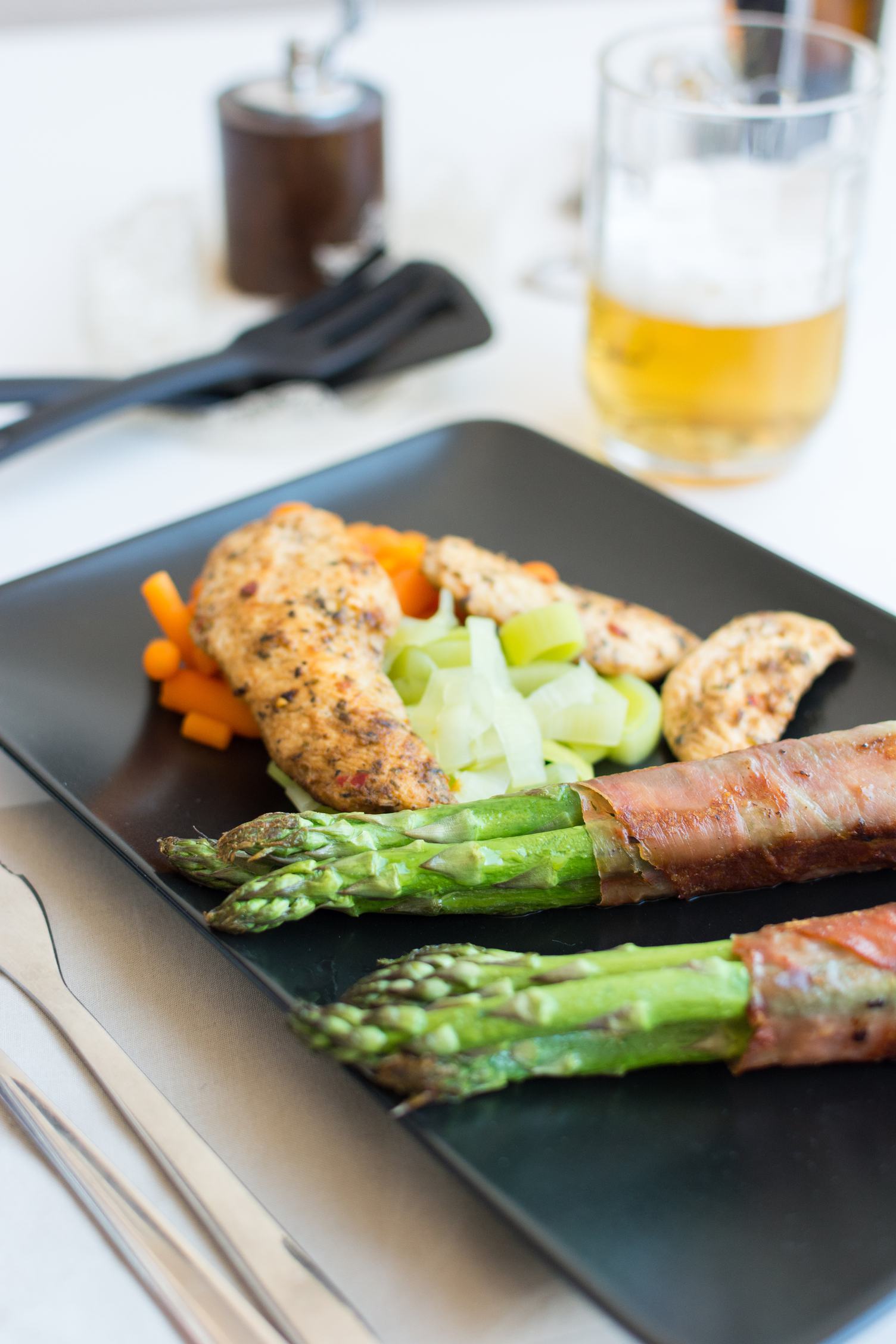 Chicken with Asparagus and Beer