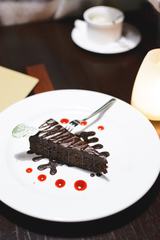 Delicious Chocolate Cake on Plate