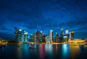 Singapore City Skyline at Dusk