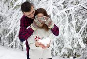 Couple Playing with Snow, Outdoors