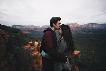 Kiss on the Forehead in the Mountains