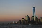 New York City Skyline with at Sunset