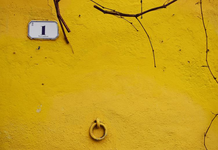 Yellow Wall on an Old Building Number One