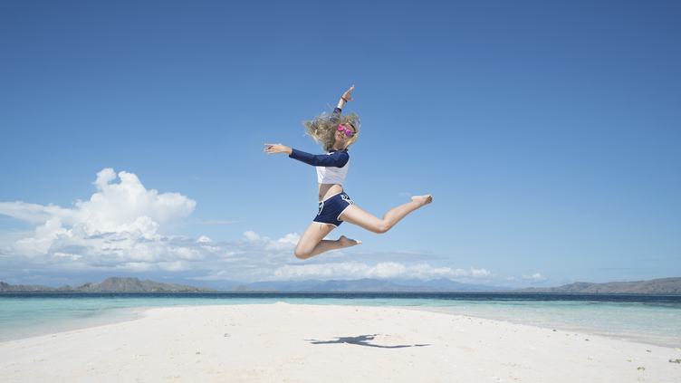 Girl above the Beach