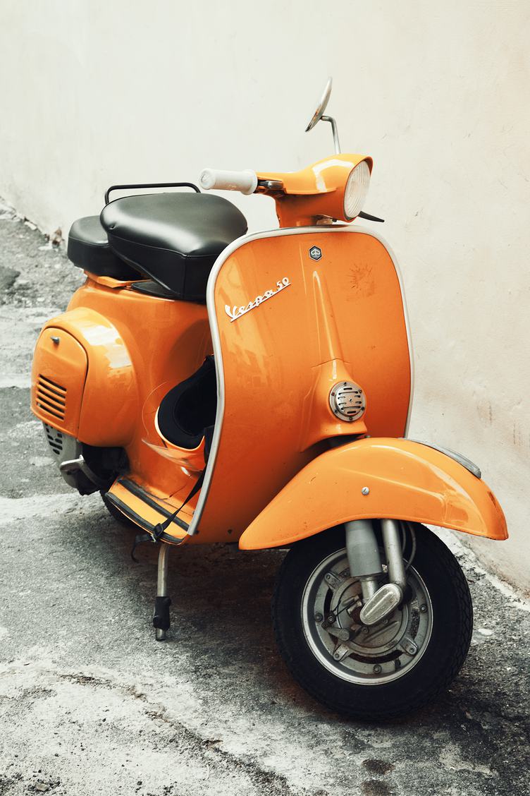 Orange Vespa Scooter