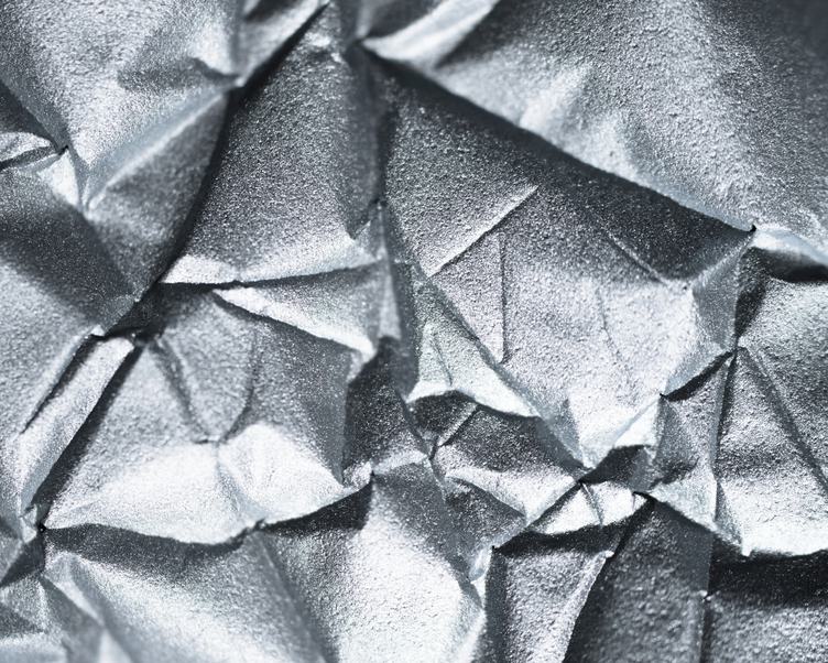 Silver Crumpled Paper Texture