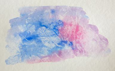 Pink and Blue Watercolor Background