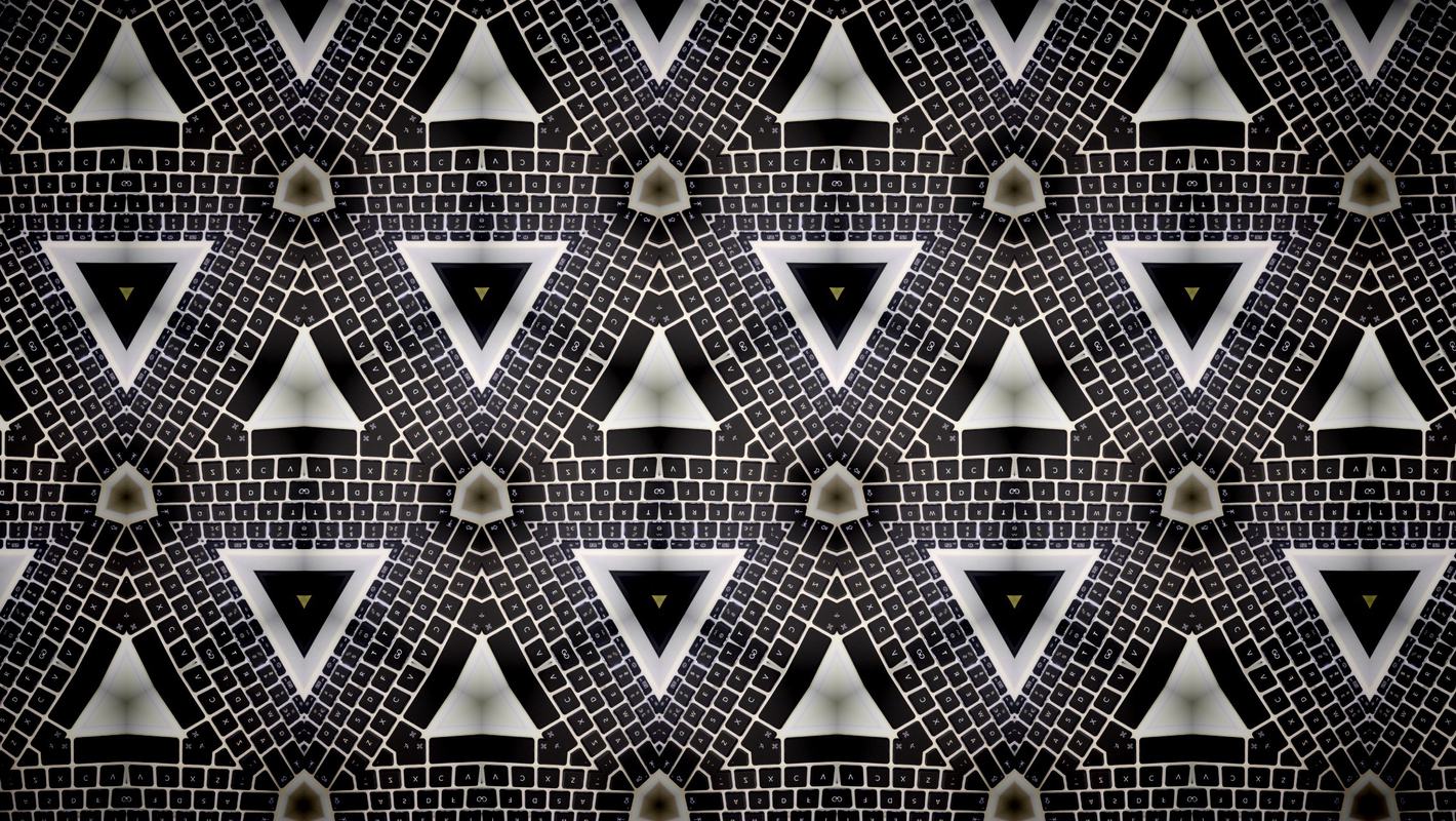 Free Photo: Kaleidoscope Keyboard Pattern