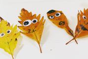 Leaves Faces - Super Easy Crafts for Children