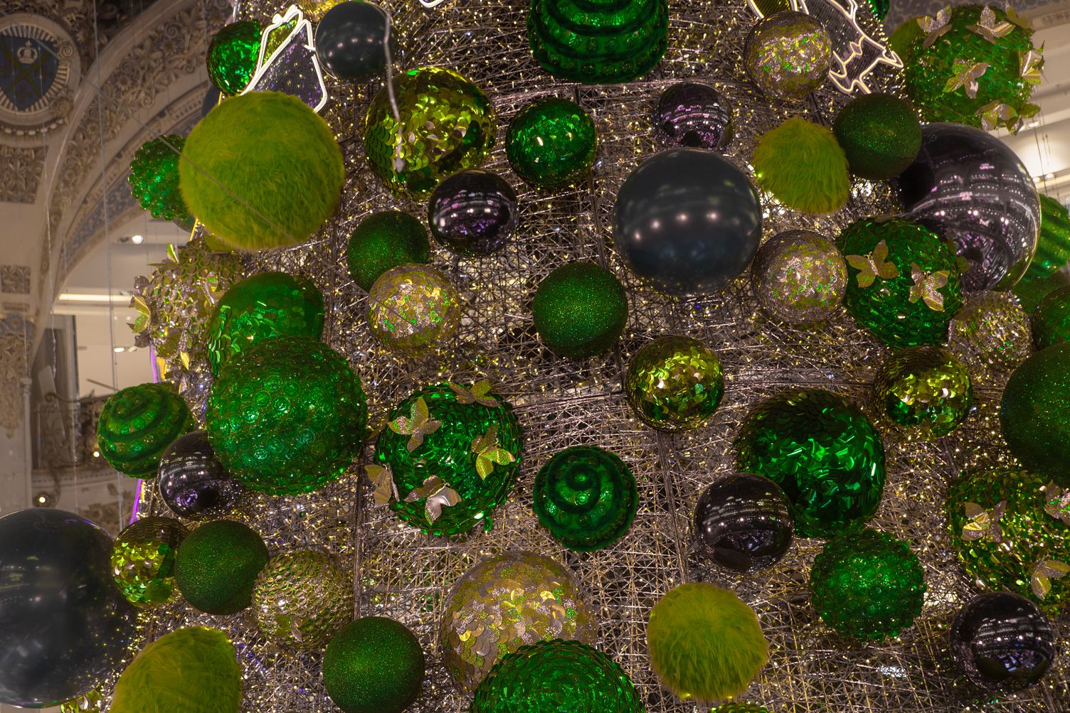 Green Glitter Christmas Decorations