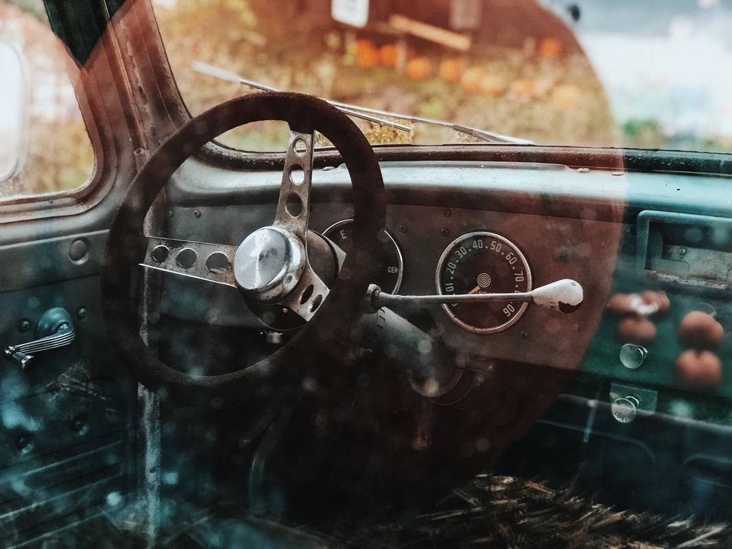 retro style car interior