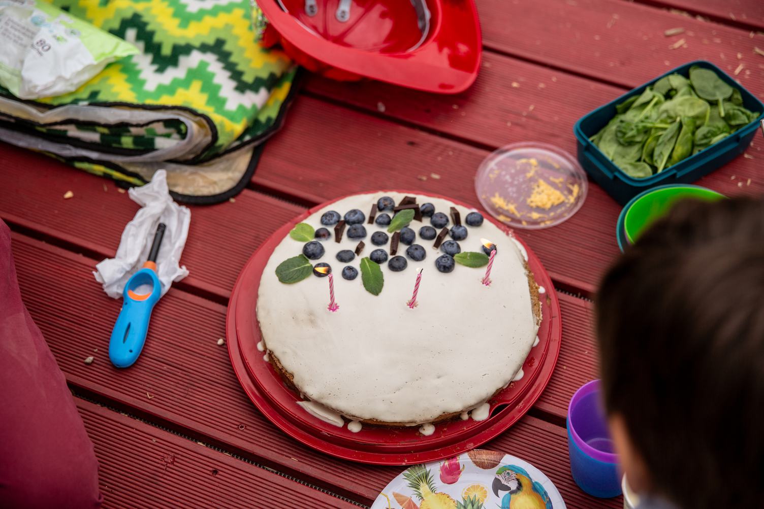 Homemade Cake for Third Birthday