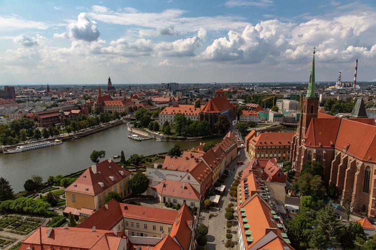View of Wroclaw from the Cathedral Tower, Poland