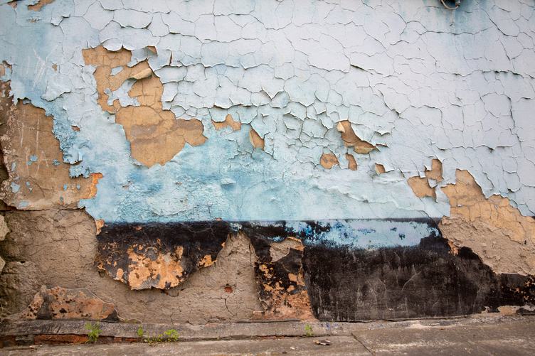 Peeling Grunge Destroyed Wall
