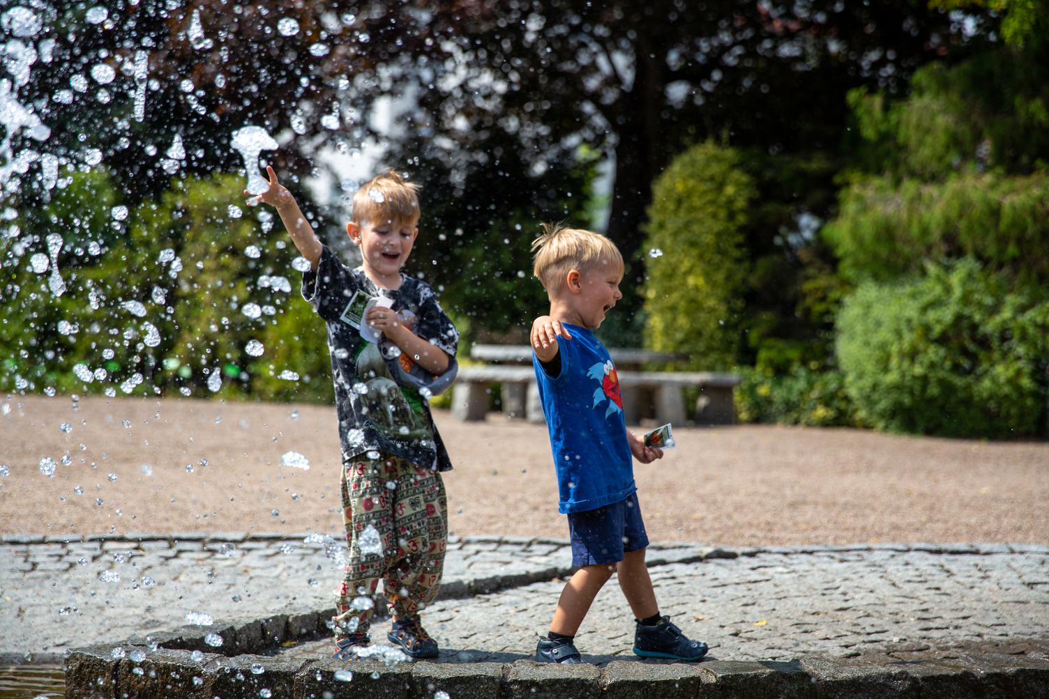 Two Boys at the Fountain