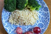 Bulgur, Broccoli and Grapes