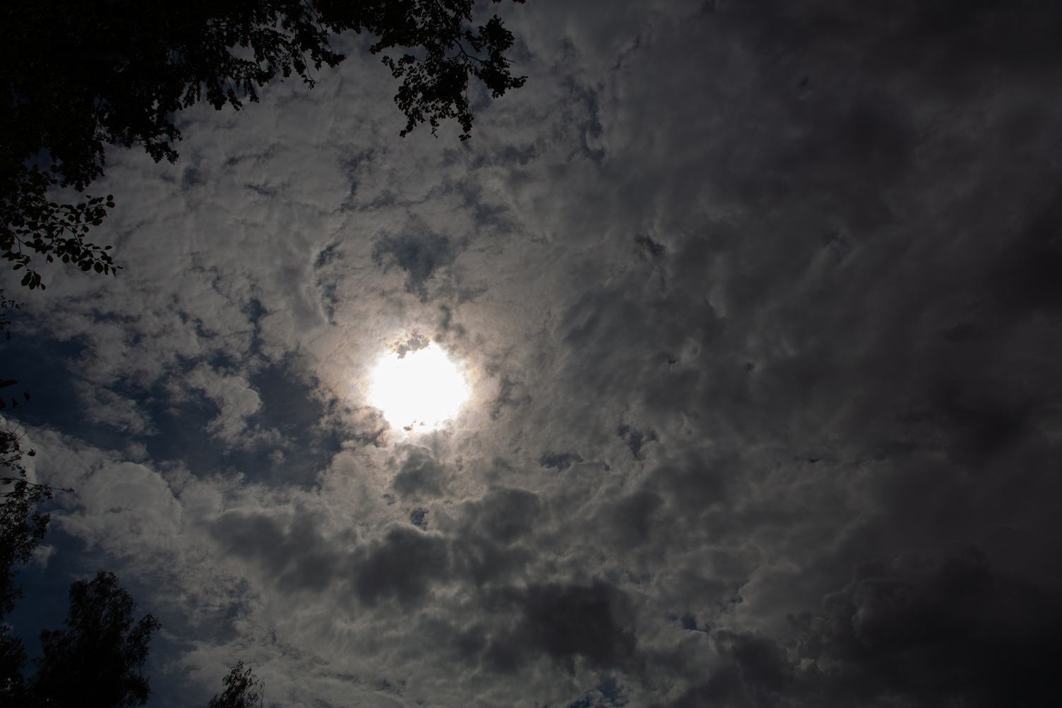Sun behind the Dark Sky