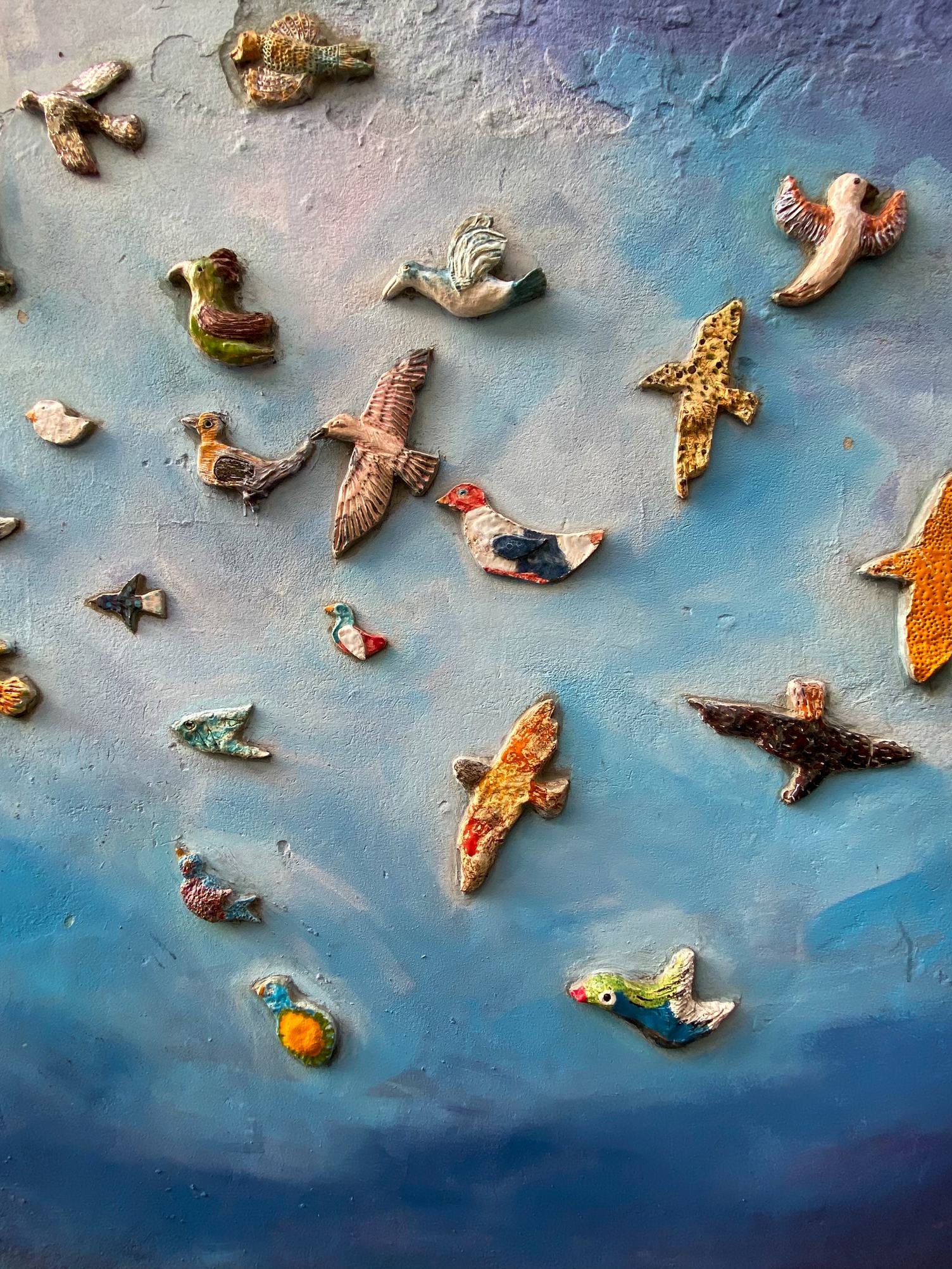 Ceramic Birds on the Wall